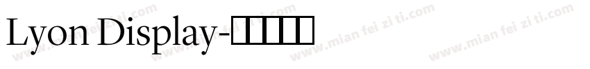 Lyon Display字体转换